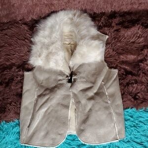 Copper Key Girl's Faux Suede Sherling Vest